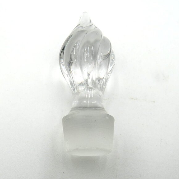 Vintage Fostoria Cruet Colonial Swirl Clear Glass Original Flame Stopper - Picture 7 of 8